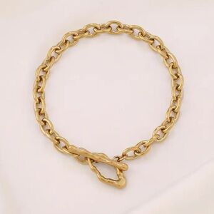 Elegant 18k Gold Plated Stainless Steel Chain Bracelet